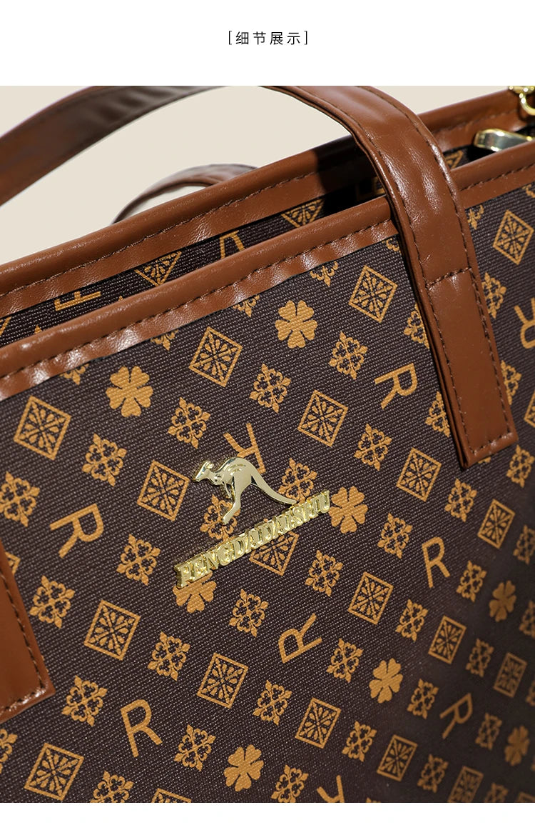 New women's cross-border fashion handbag, large-capacity shoulder bag, versatile and classic tote for commuting