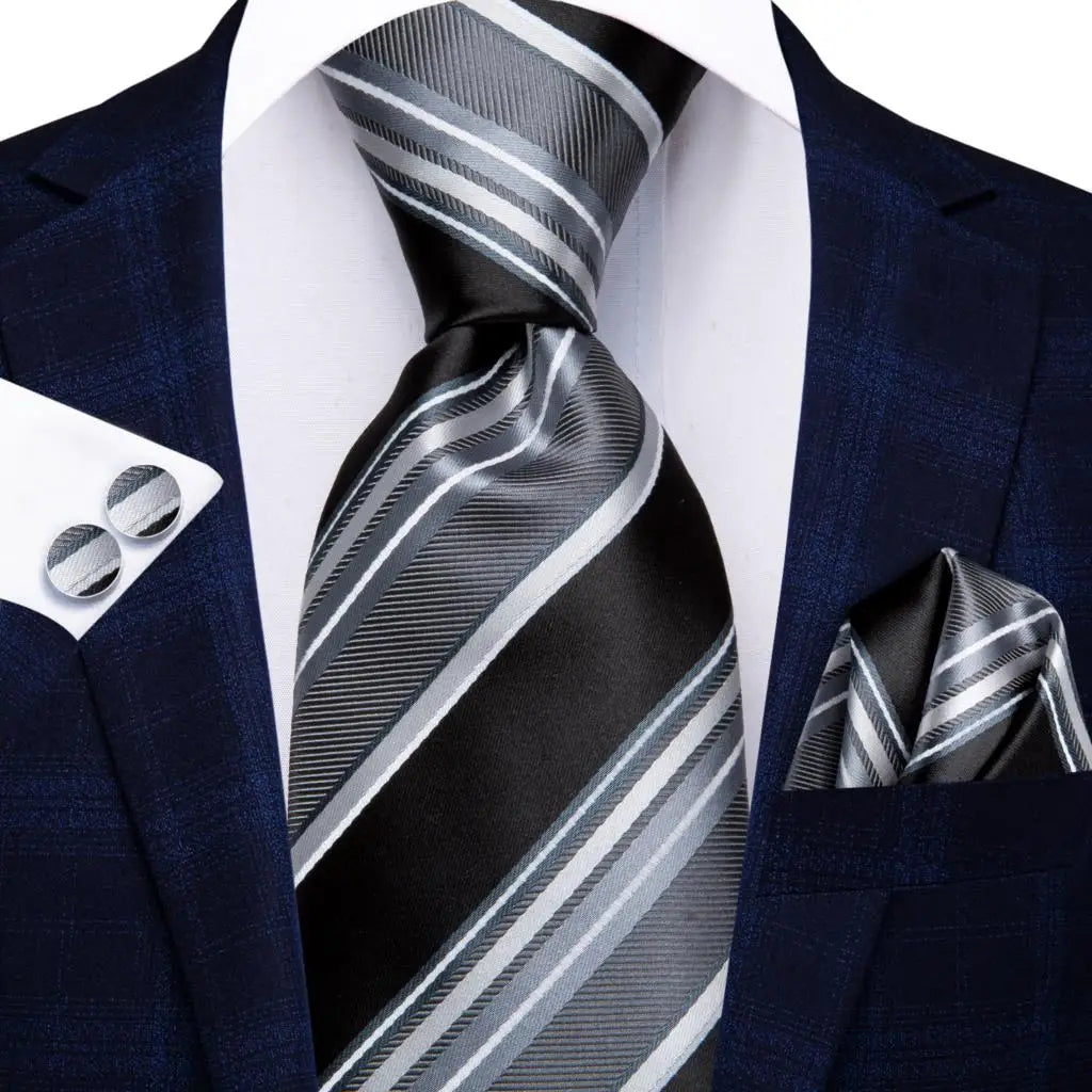 Hi-Tie Champagne Floral Paisley Silk Elegant Tie For Men Groom Wedding Men Necktie Pocket Square Cufflink Accessory Wholesale