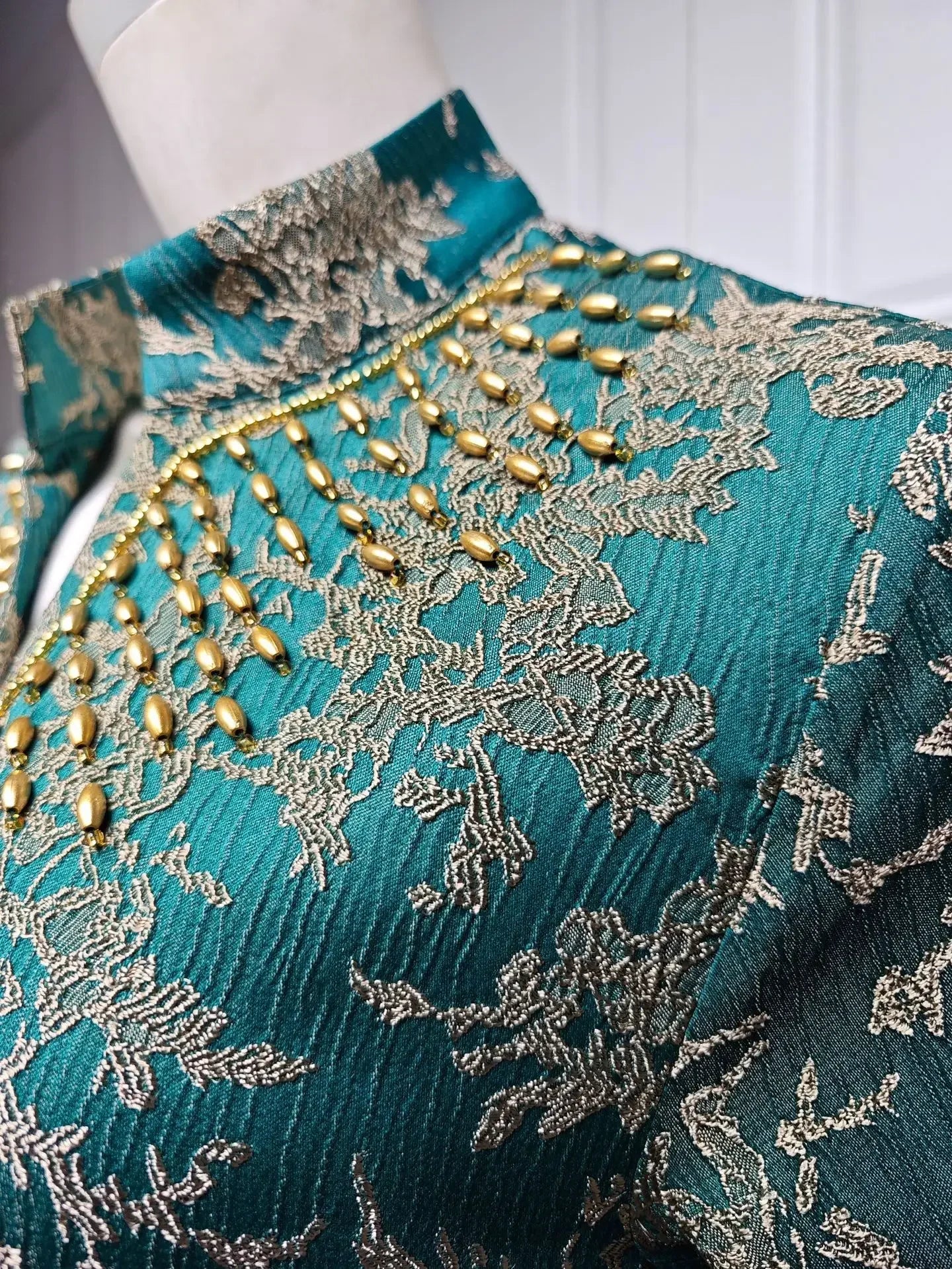Eid Muslim Dress for Women Abaya Beading Stand Collar Jalabiya Morocco Party Dresses Abayas Kaftan Abaya Vestidos Arab Long Robe