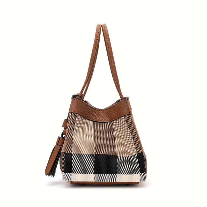 Aidrani Small Checkered Handbag: Chic Design, Signature Style