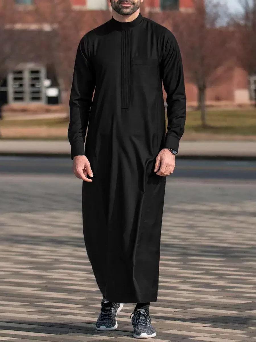 Mid East Islamic Men Clothes Muslim Fashion Abaya Men Embroidered Loose Stand Collar Long Robe Ethnic Style 2026 Man Jubba Thobe