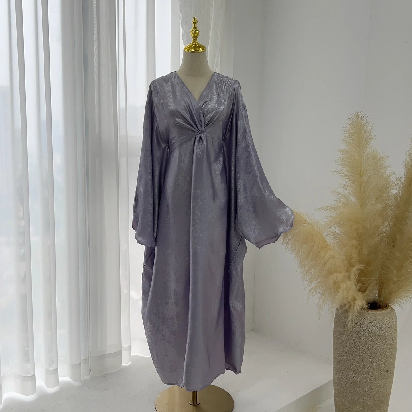 Modest Muslim Batwing Sleeve Gradient Color Tassel Kaftan Eid Al Adha Party Evening Dresses Moroccan Turkey Dubai Abaya Islam