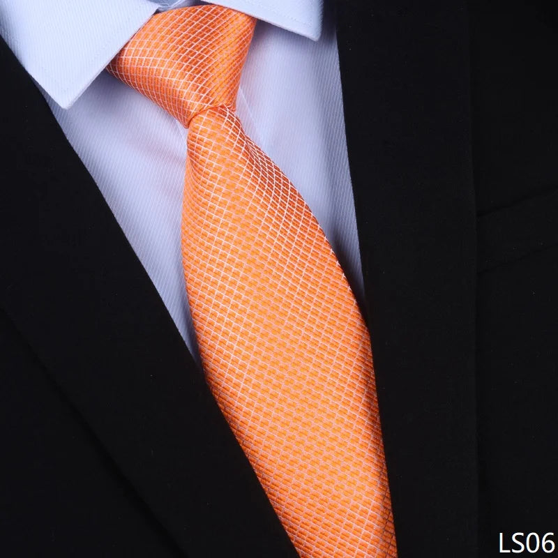 High Quality 100% Real Silk Tie For Men's Business Banquet Formal Shirt Accessories With Fashionable Striped Pattern 8CM Necktie