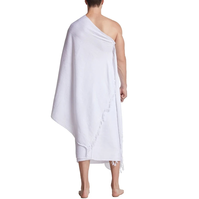 Ihram Pilgrimage Towel for Arab Mecca Hajj Clothes Men Islamic Ramadan Prayer Worship Costumes Shawl Jubba Thobe