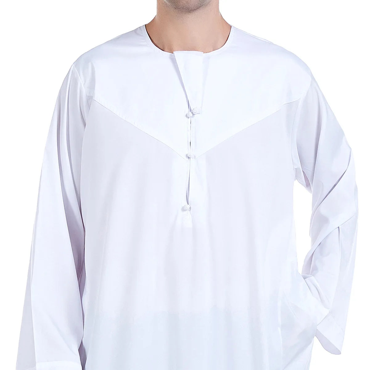 Men Abaya Solid Muslim Long Sleeve Button Dress Pakistan Islam Clothing Jubba Thobe Saudi Arabia Kleding Kaftan Oman Qamis Homme