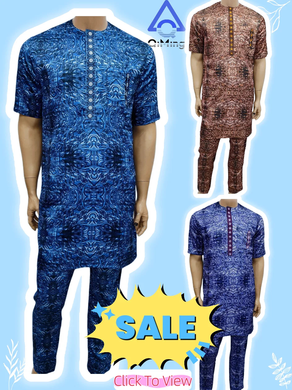 African Muslim Islamic Men's Modern Fashion Prayer Eid Robe Long Sleeve Round Neck Embroidered Arabian Jubba Thobe Clothing