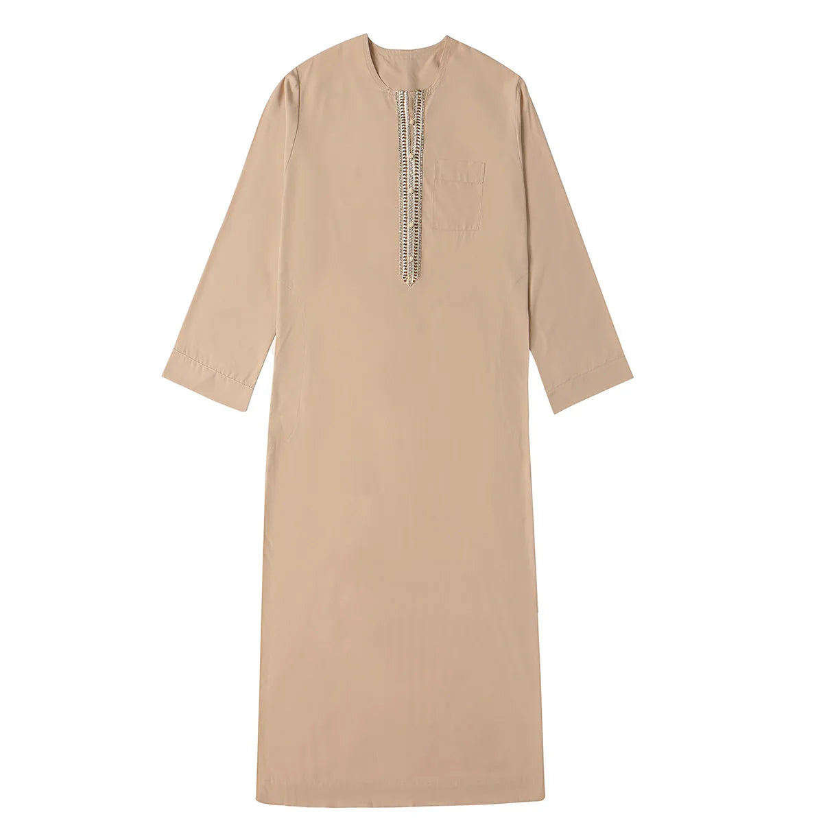 Thobes for Man Muslim Dress Islam Clothing Saudi Arabic Robe Jubba Thobe Eid Djellaba Long Sleeve Embroidery Daffah Dishdasha