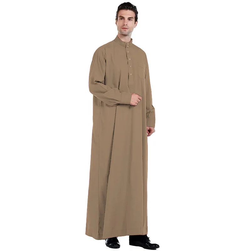 Ramadan Eid Djellaba Men Muslim Dress Jubba Thobe Saudi Arabic Long Robe Turkey Kaftan Dubai Abaya Dress Daffah Dishdasha Thoub