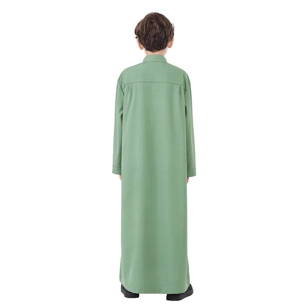 Muslim Kids Boys Jubba Thobe Robe Turkey Arabic Islam Dubai Abayas For Prayer Clothes Djellaba Robe Musulmane Hombre