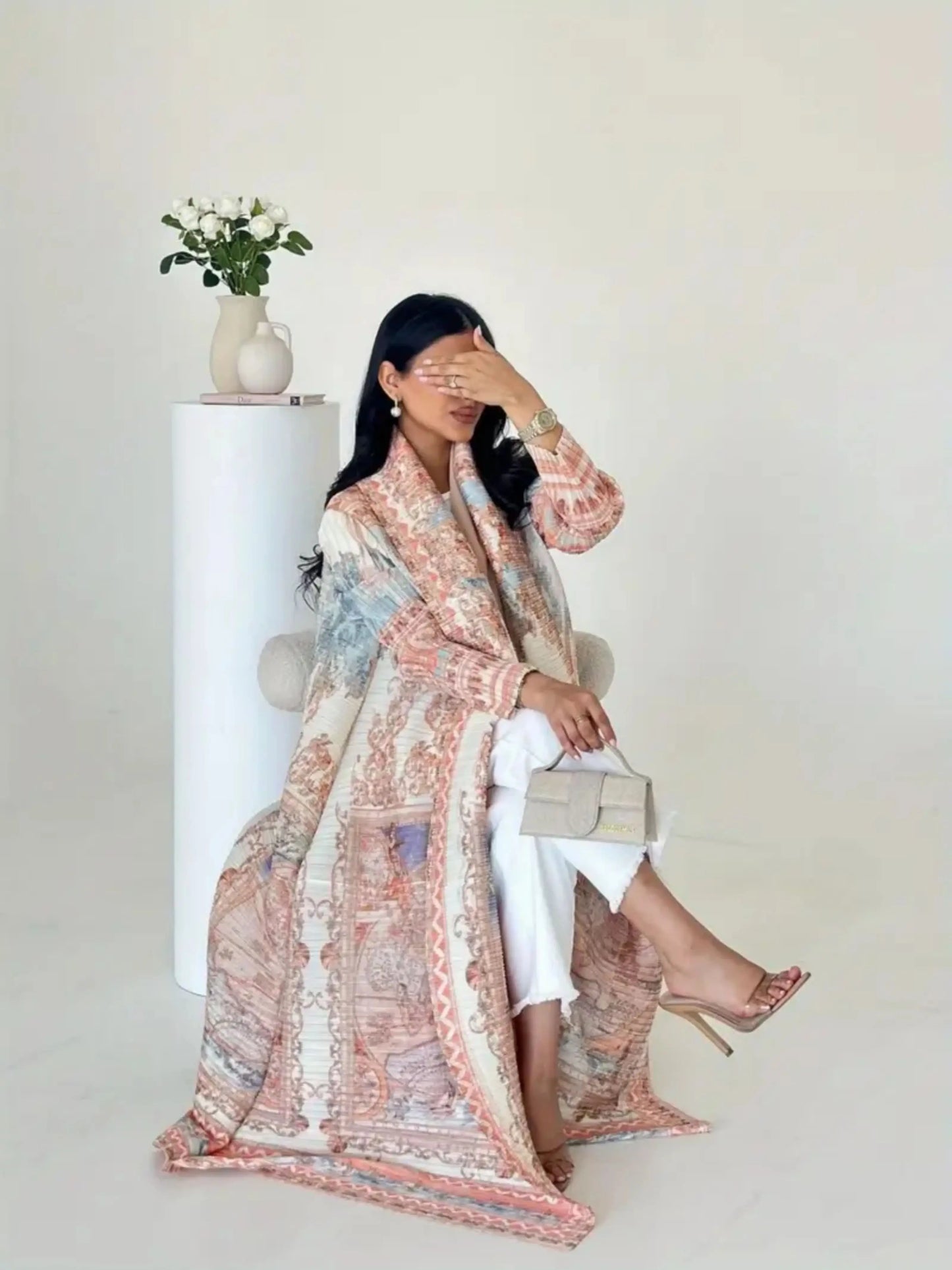 Middle Eastern Muslim Abaya Robe for Women Long Cover-Up Suitable for Ramadan Festival