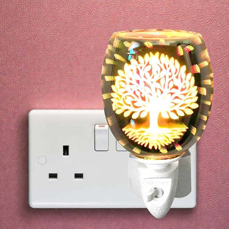 Tree of Life Oil Burner & Wax Warmer | Plug-in Aroma Diffuser plus Sandalwood Wax Melts