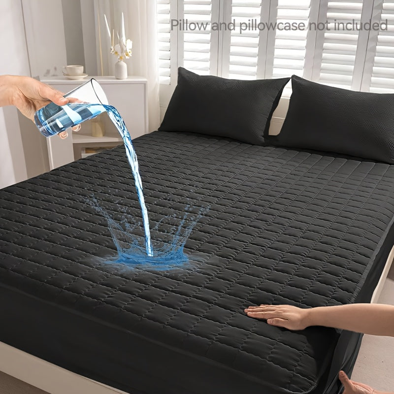 1 Waterproof Mattress Protector - Reusable Underpads, Solid Quilted Geometric Stitching Design, Thickened Durable Fabric, Suitable for Dorms, Camping, RVs And Hotels - Machine Washable, Mattress Waterproof, Camping Essentials