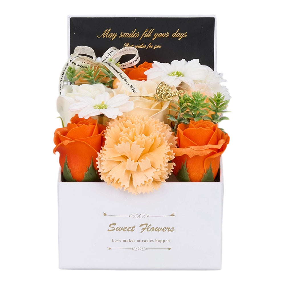 Flower Flower Soap in Gift Box Decorative Soap Artificial Flower Bath Soap for Birthday Valentine'S Day Her Girls Lover