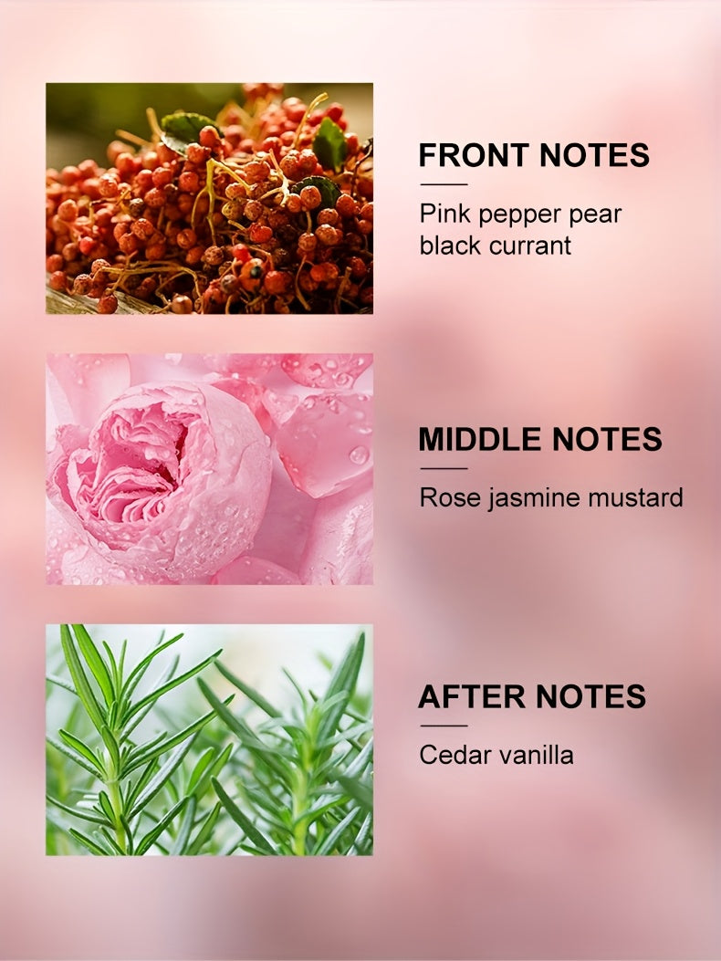 2 Bottles, Women's Long-lasting Perfume, Perfume Spray, Charming Rose, Jasmine Scent, Lasting Show The Charm Of Women, Senior Women's Perfume, A Total Of 110ml, Gift for Women, Holiday Surprise, Valentine's Day, Mother's Day
