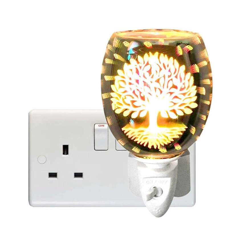 Tree of Life Oil Burner & Wax Warmer | Plug-in Aroma Diffuser plus Sandalwood Wax Melts