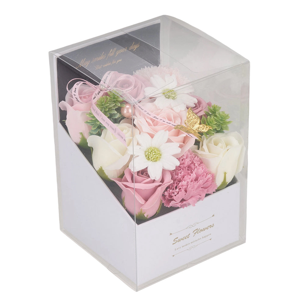 Flower Flower Soap in Gift Box Decorative Soap Artificial Flower Bath Soap for Birthday Valentine'S Day Her Girls Lover