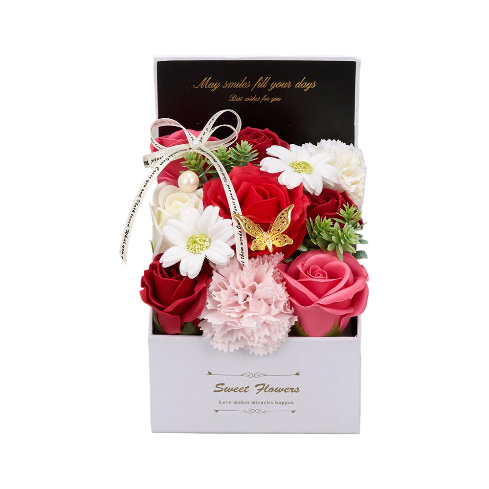 Flower Flower Soap in Gift Box Decorative Soap Artificial Flower Bath Soap for Birthday Valentine'S Day Her Girls Lover