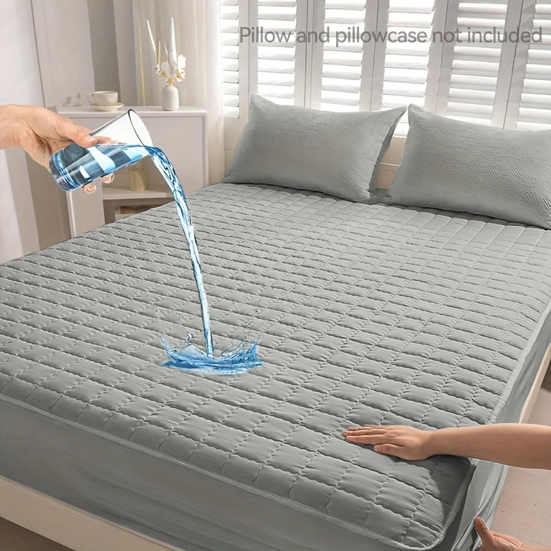1 Waterproof Mattress Protector - Reusable Underpads, Solid Quilted Geometric Stitching Design, Thickened Durable Fabric, Suitable for Dorms, Camping, RVs And Hotels - Machine Washable, Mattress Waterproof, Camping Essentials