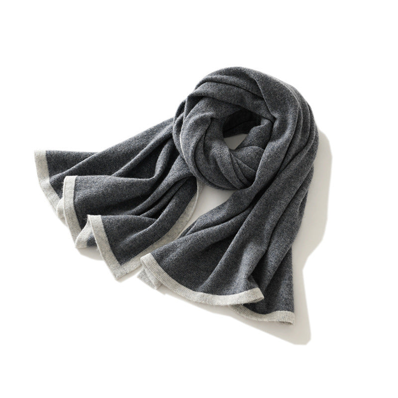 Knitted Cashmere Scarf|Winter Shawl