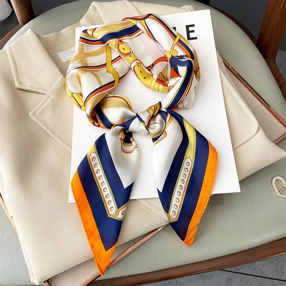 Korean Style Artificial Silk Scarf