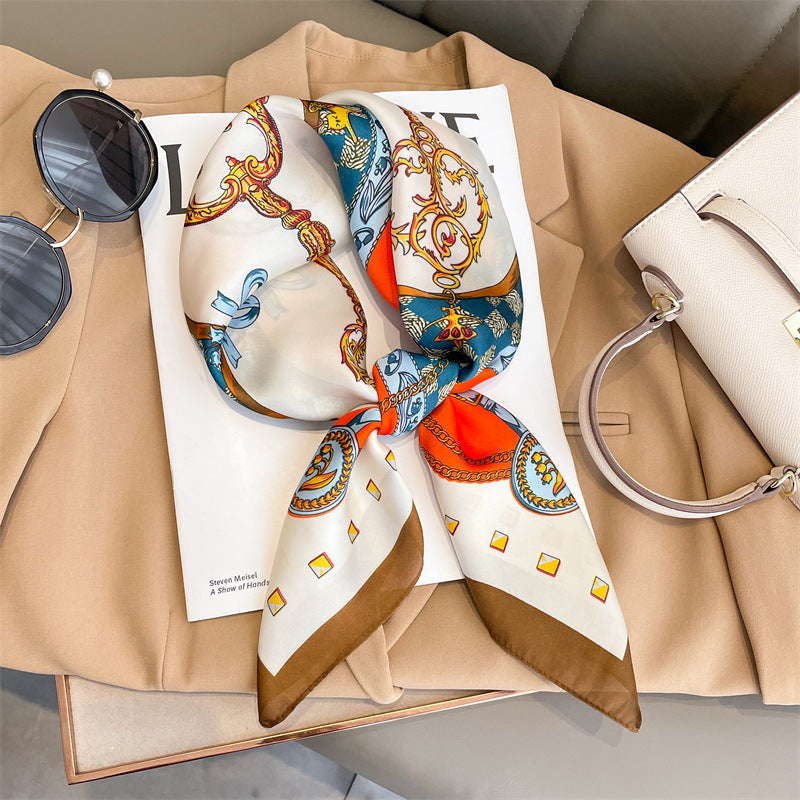 Korean Style Artificial Silk Scarf