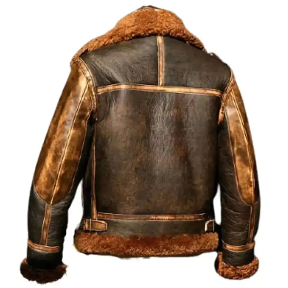 Mens RAF Aviator B3 Shearling Bomber Jacket
