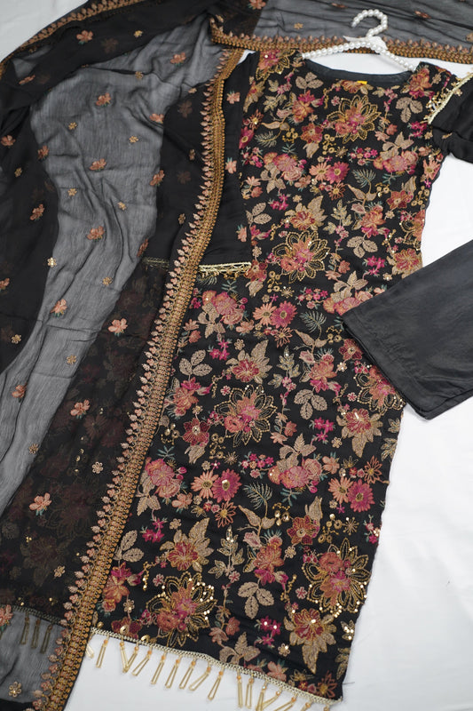 Husan e Jahan - Luxury Chiffon Suit with Chiffon Dupatta - Ready to Wear - VS1 - D2 - Eid 2025-SD