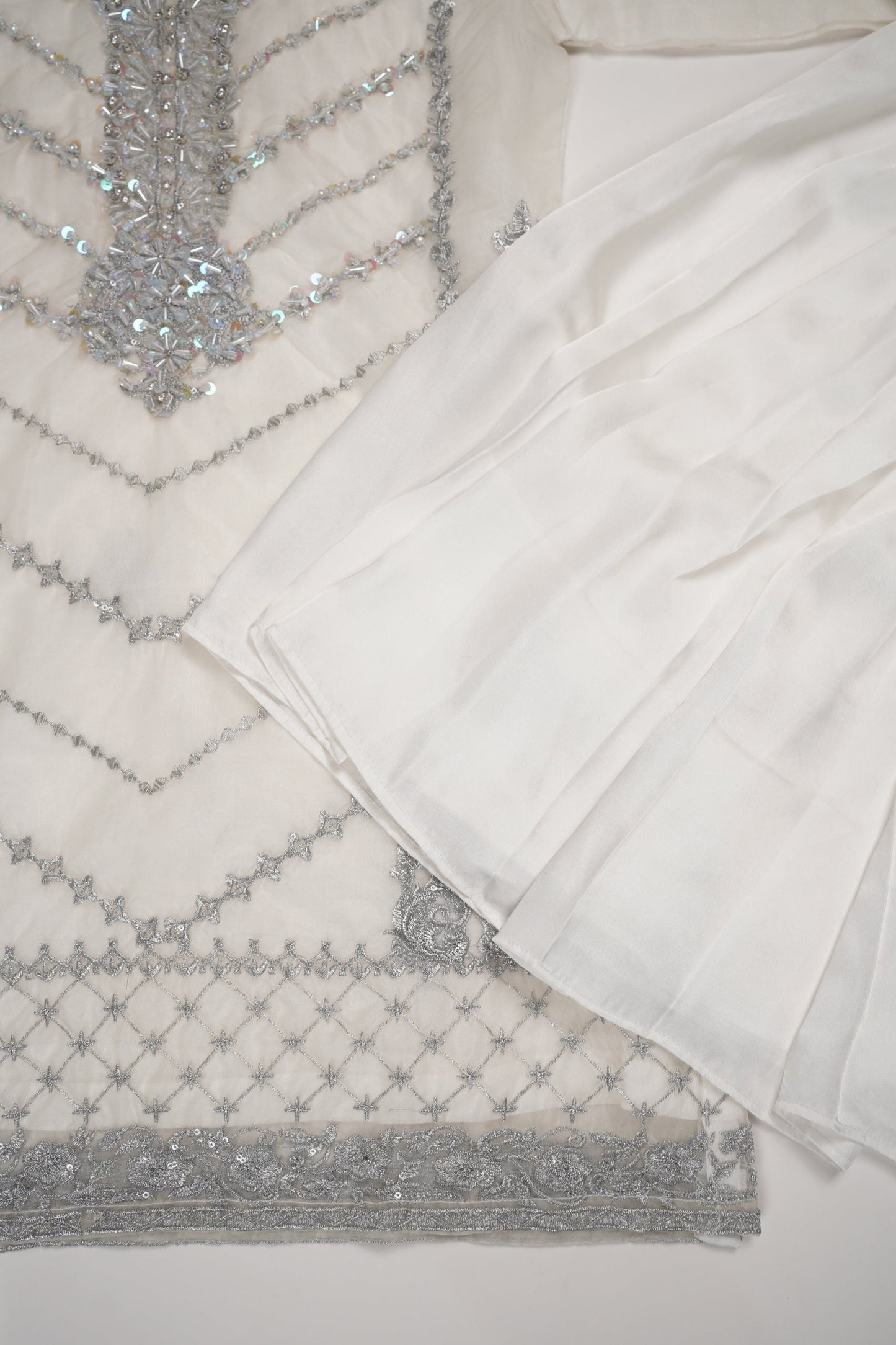 Tehwar v3- Luxury Organza Outfit with Gharara- Ready to Wear- D1
