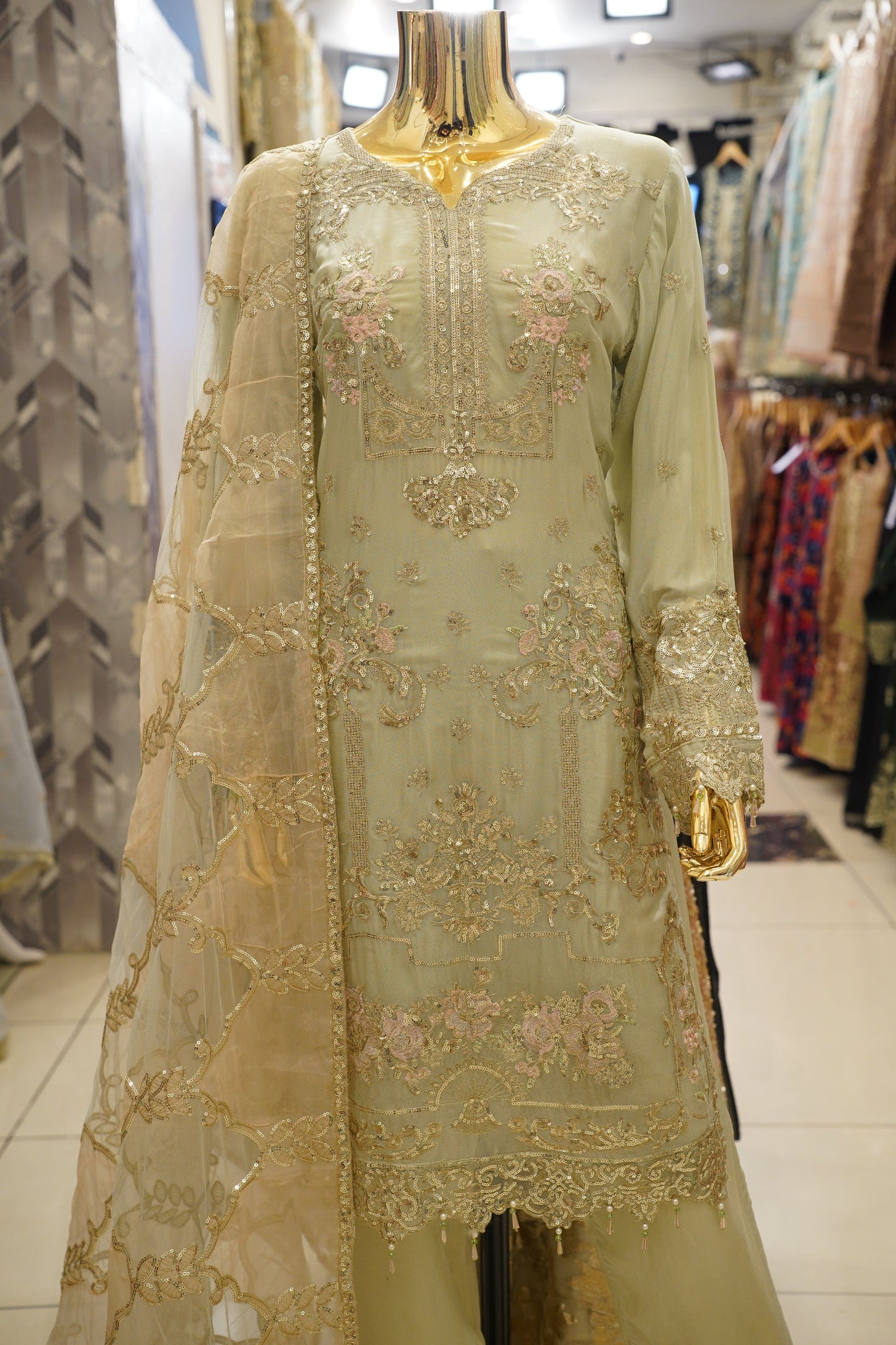 Tehwar - V3 - Luxury Festive Collection - Chiffon - Ready to Wear -  D8