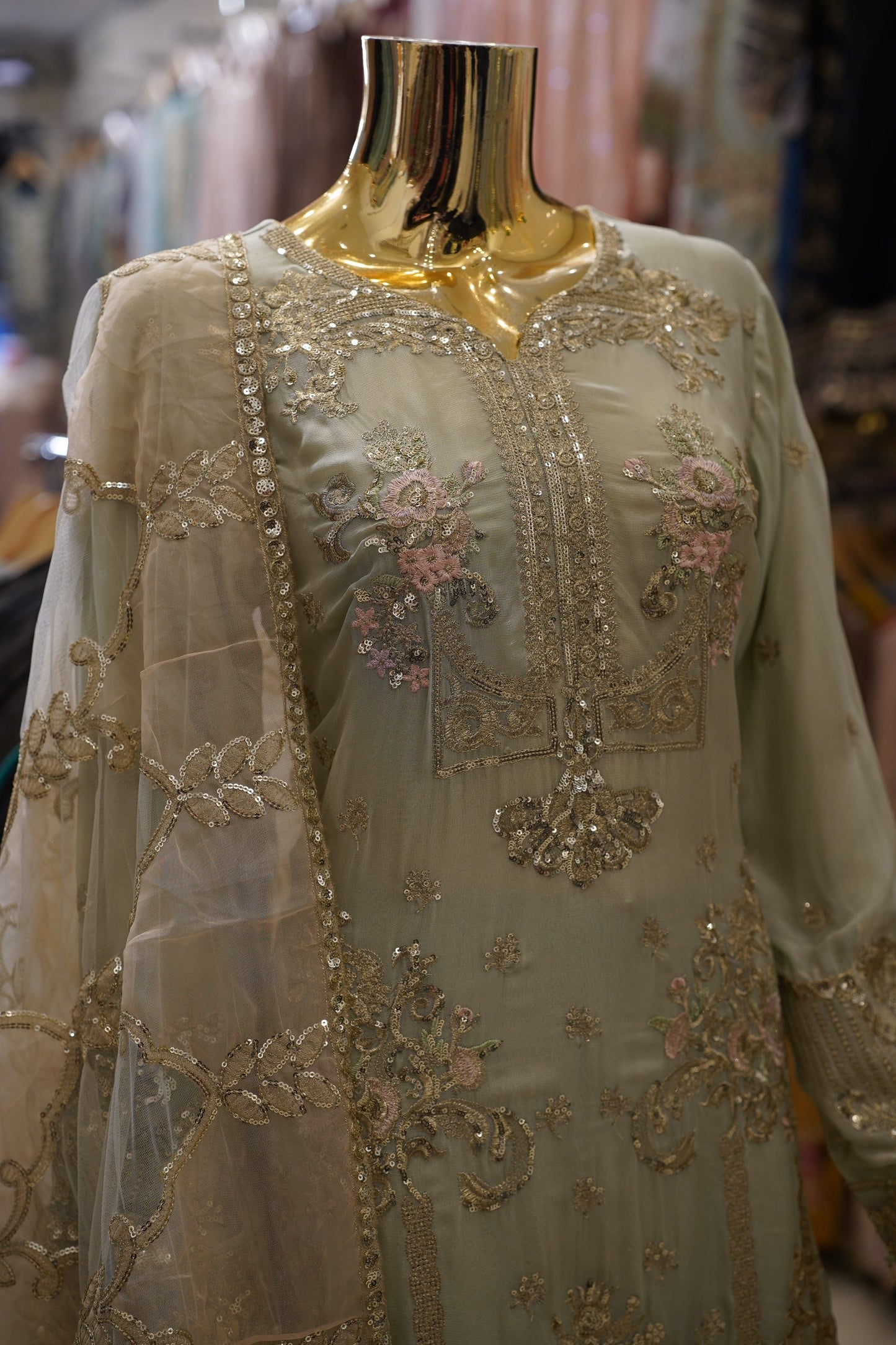 Tehwar - V3 - Luxury Festive Collection - Chiffon - Ready to Wear -  D8