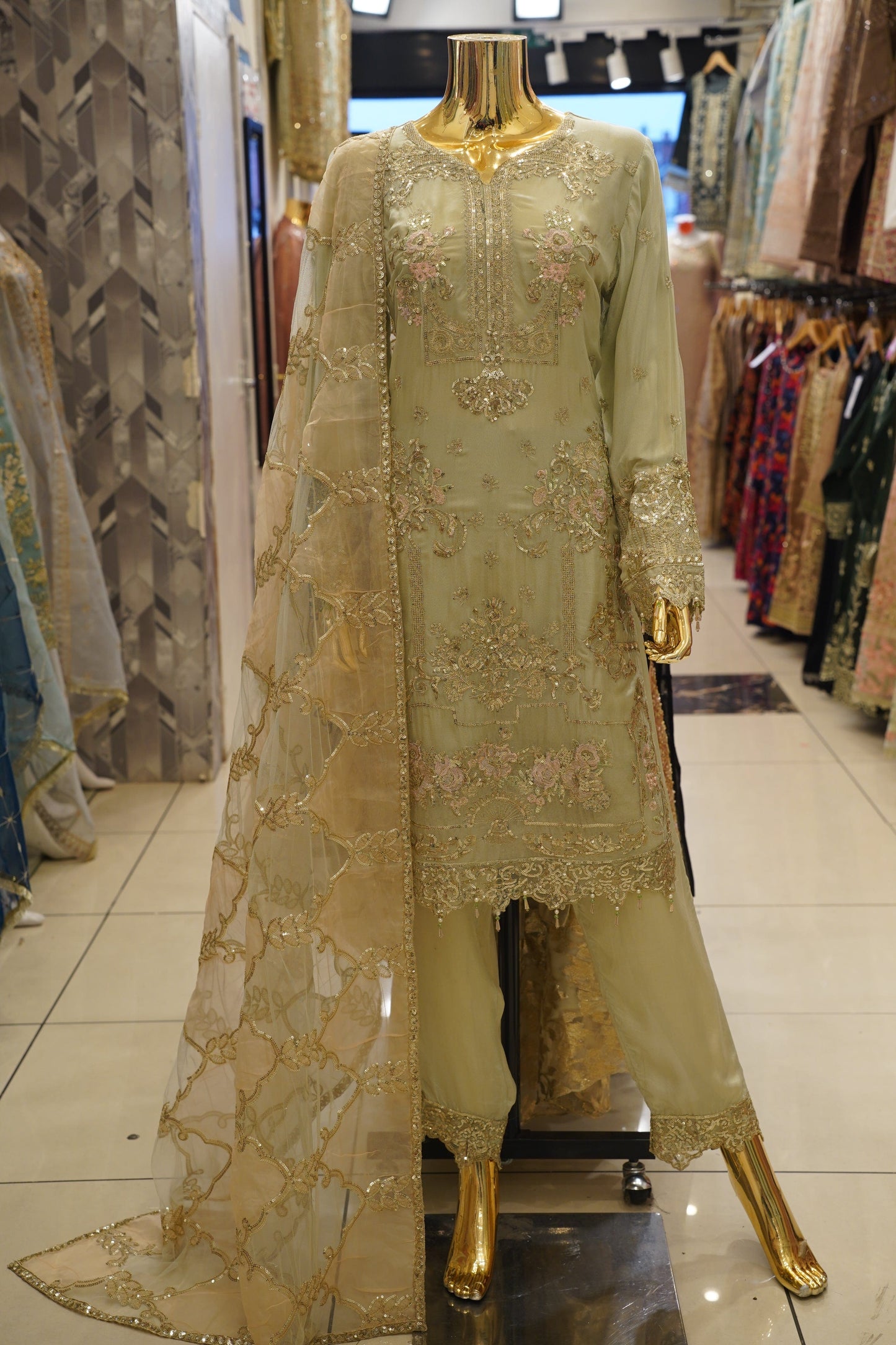 Tehwar - V3 - Luxury Festive Collection - Chiffon - Ready to Wear -  D8