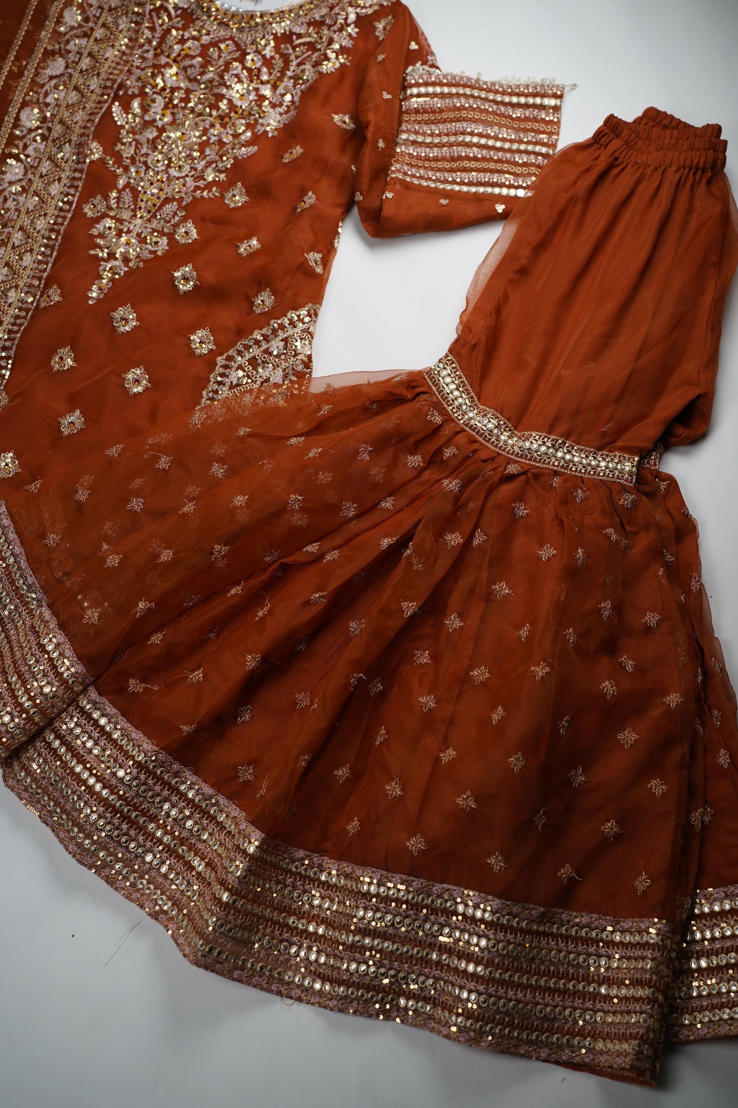Tehwar - V4 - Luxury Festive Collection with Gharara - Organza - Ready to Wear -  SD10