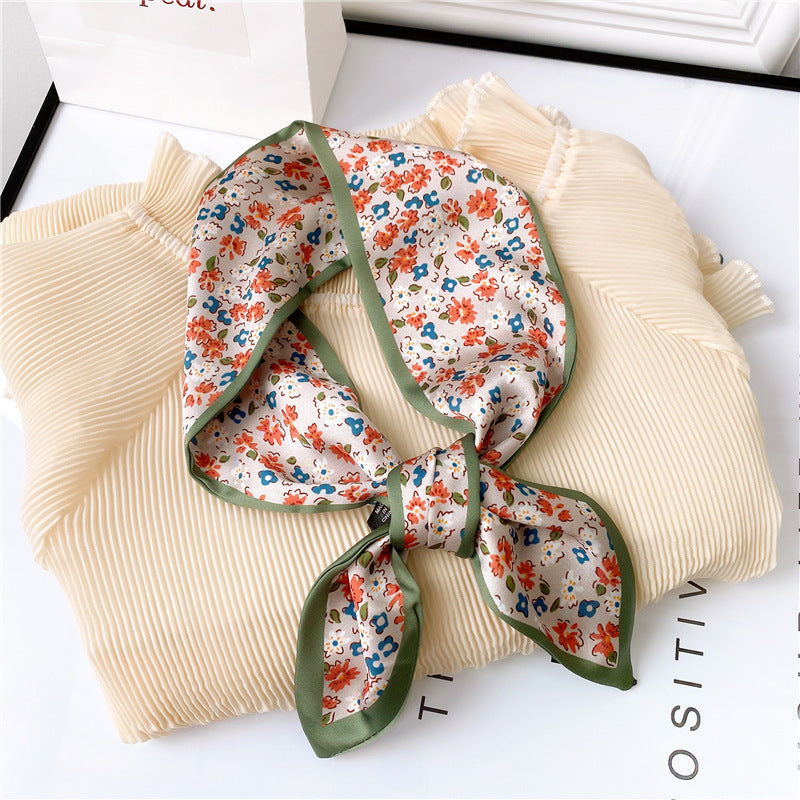 Women’s Printed Summer Scarf, Decorative Skinny Scarf