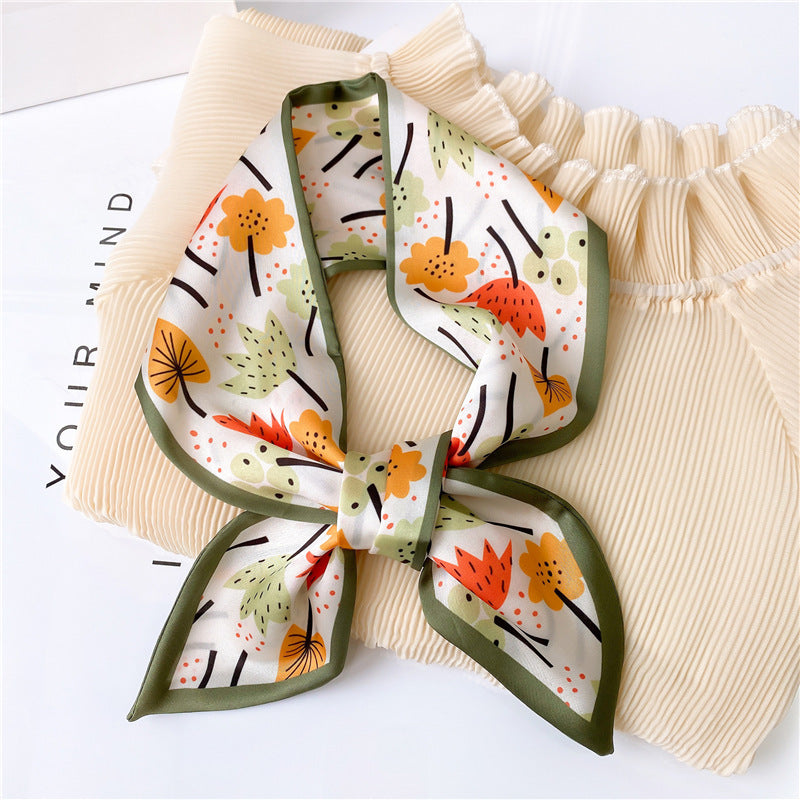 Women’s Printed Summer Scarf, Decorative Skinny Scarf