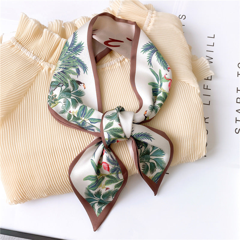 Women’s Printed Summer Scarf, Decorative Skinny Scarf