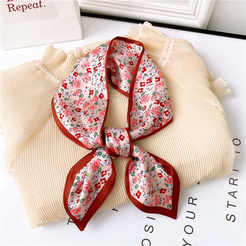 Women’s Printed Summer Scarf, Decorative Skinny Scarf